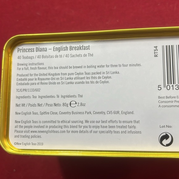 Lady Di Princess of Wales trinket BOX Diana English breakfast tea COLLECTOR TIN - Picture 7 of 12